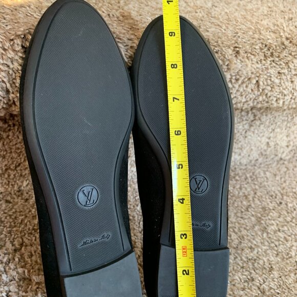 Louis Vuitton Uniform Women's Black Suede Ballerina Flats - Picture 13 of 16
